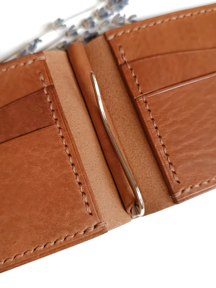 Pattern of a money clip wallet - Leather wallet pattern - Download PDF. Punch pitch 5 mm
