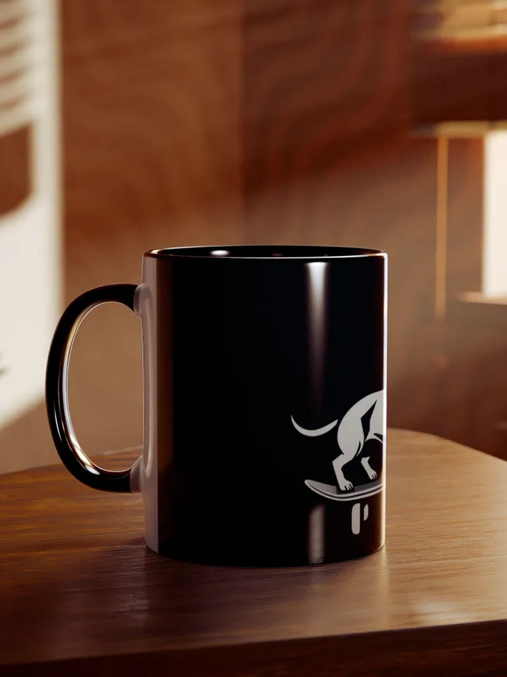 Skateboarding Dog Mug | Two-Tone 11oz Coffee Mug, Unique Pet Lover Gift, Dog Mom Gift, Funny Mugs for Dog Lovers, Perfect for Birthdays