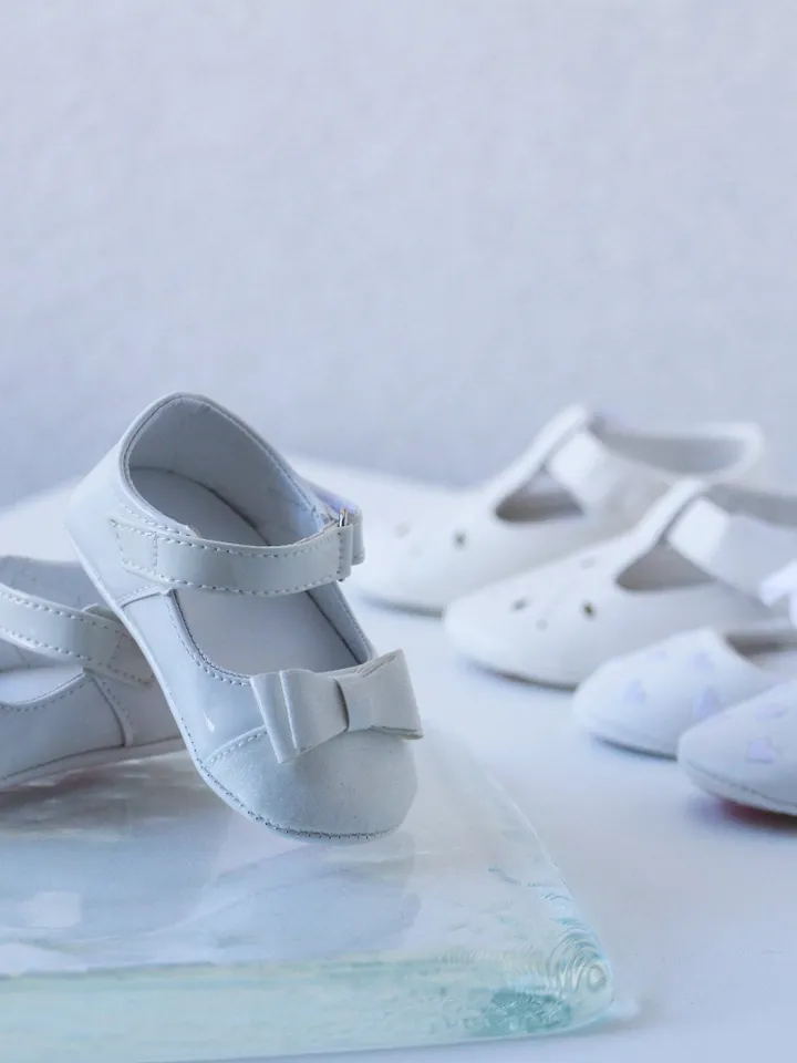Baby Girl Baptism Shoes, Christening footwear Flower girl shoes cute white summer outfit