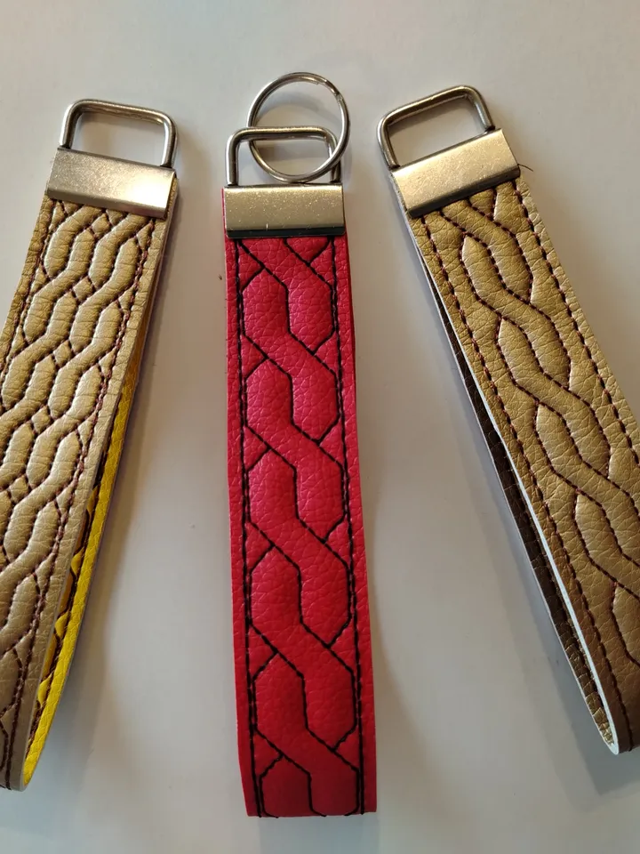 In the hoop wristlet Embroidery designs for hoop 6x10 8x11 8x12 ITH Key Chain Wrist Straps