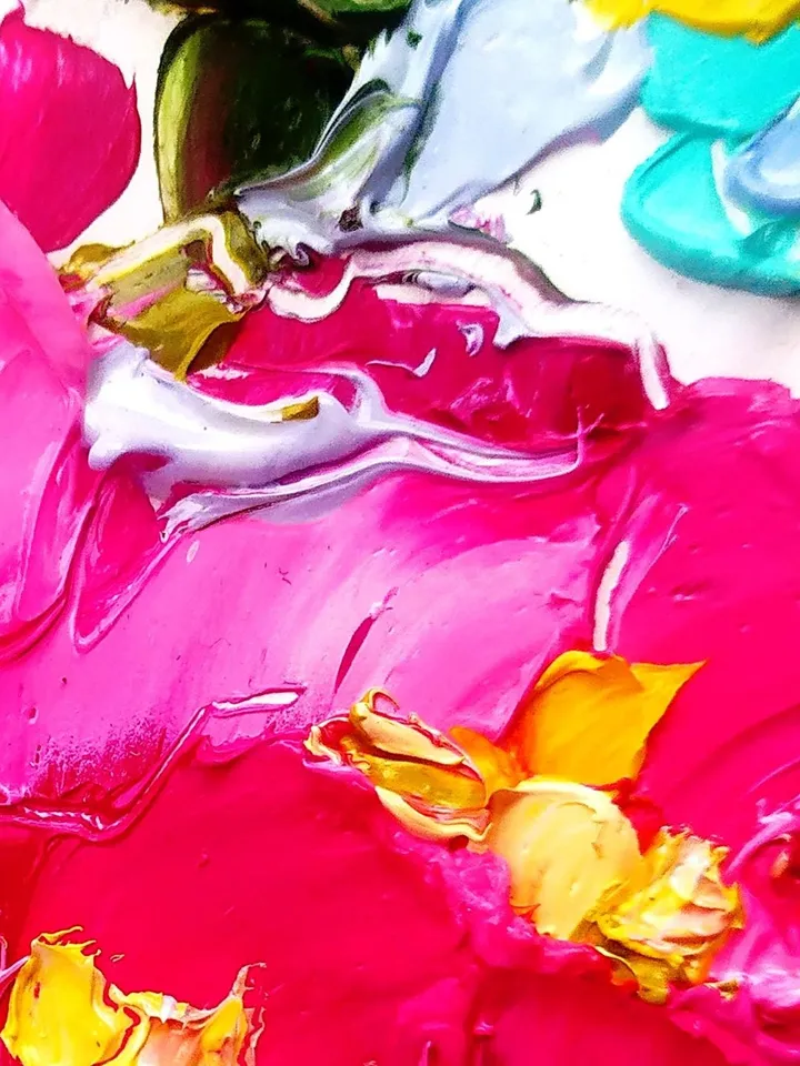 Peony Painting Floral Original Art Impasto Oil Painting Flower Small Art by ArtProkopaloSv
