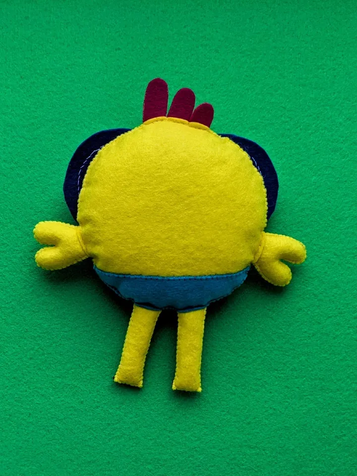Lingokids Songs for Kids. Handmade felt Billy bird toy