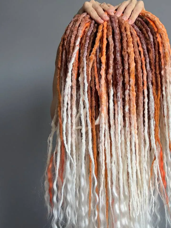 Ginger dreadlocks, handmade accessories for hair