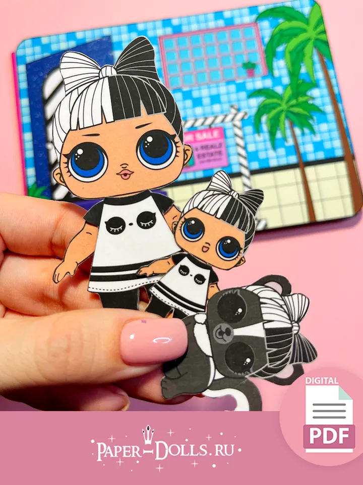 House in album for lol paper dolls
