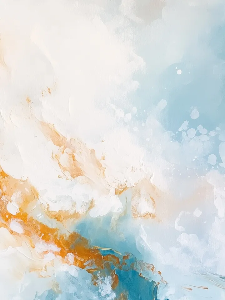 Ocean Wave Painting, Abstract Seascape Art, Blue and Gold Wall Art, Textured Wave Art, Large Canvas Artwork, Original Painting, Bedroom Art