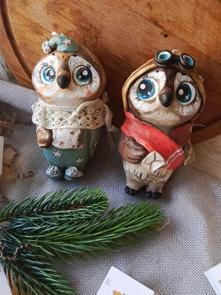 Papier mache sculptures.