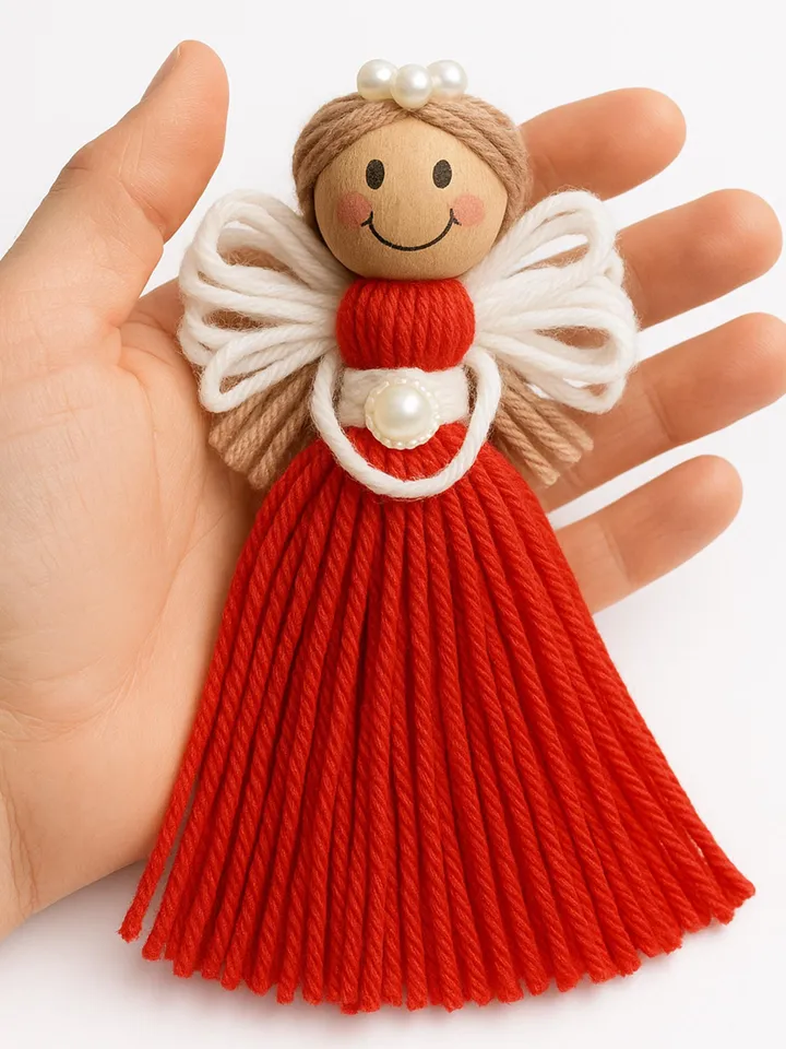 DIY Yarn Angel Craft Pattern Tutorial, Beginner-Friendly Easy Yarn Angel Pattern for Beautiful Handmade Holiday Decorations & Gifts