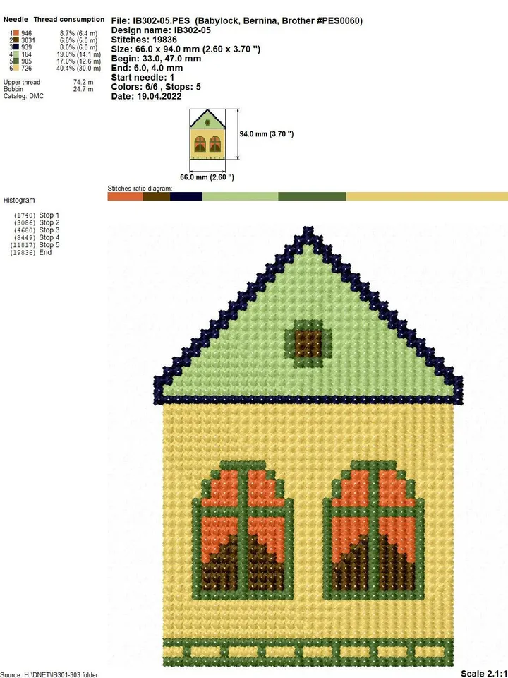 Сross-stitch constructor set machine embroidery design houses and trees digital embroidery patterns embroidery motif home and clothing decor