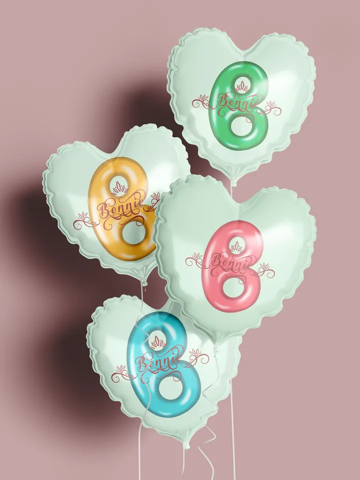 Bonnie - name in Samantha style with bright letters, digital design