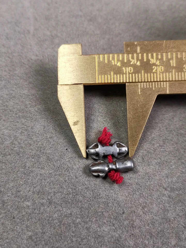 Gandhanra Handmade Tibetan Amulet Pendant,Mini Vajra and Dorje Bell, Mala Marker Bead Accessories, Made of Cold Iron