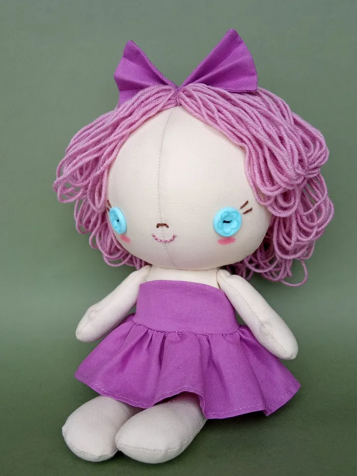 Doll Sewing Pattern With Step-By-Step Tutorial (2 sizes)