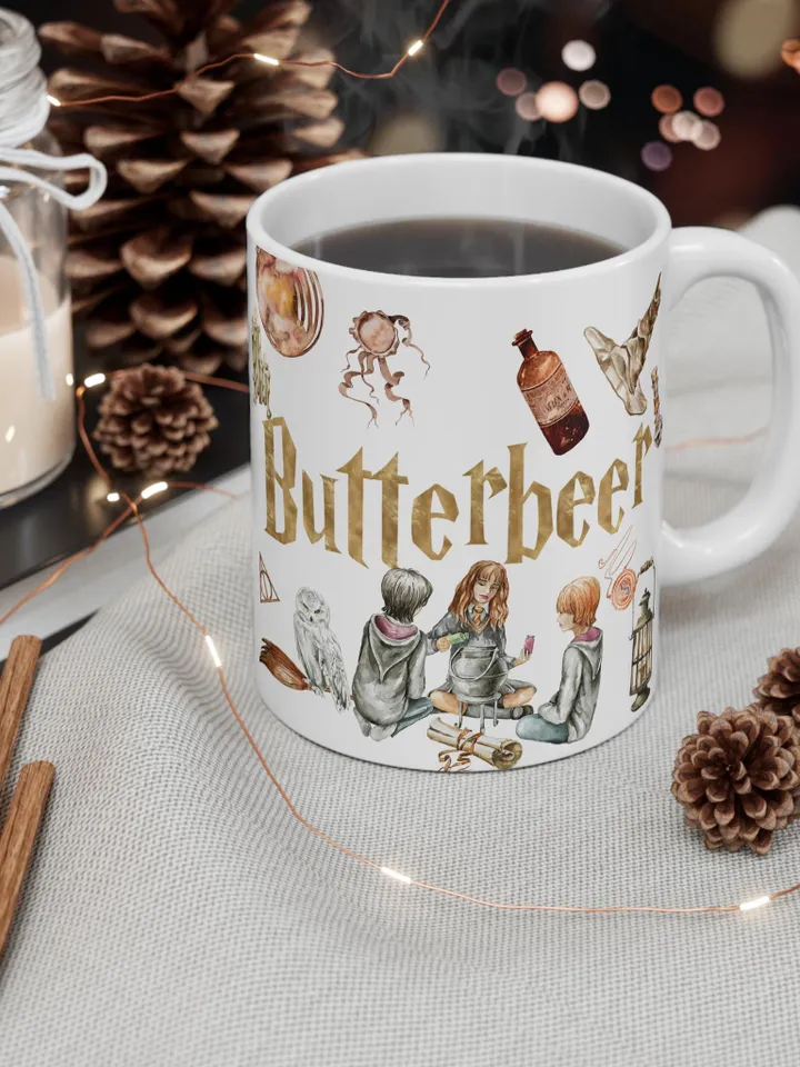Butterbeer Mug, Wizarding World Mug, Wizard Cup, Magic School Decor, Magic Drinkware, Novelty Gift