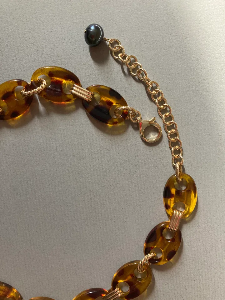 Choker handmade leopard porcelain