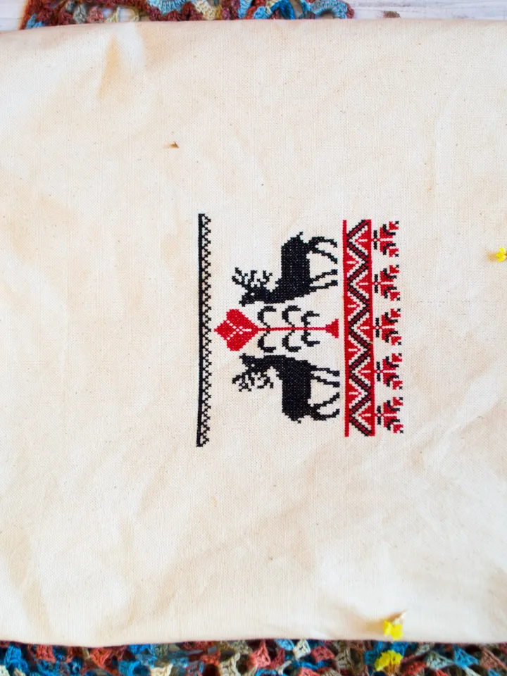 Bag shopper hand embroidery traditional ornament
