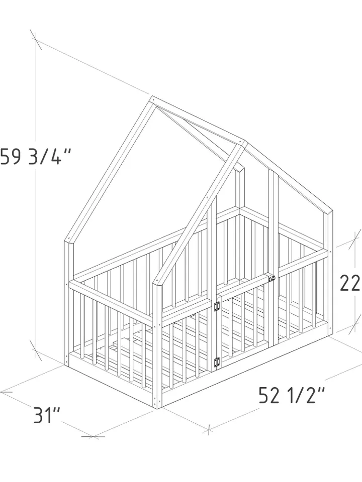Montessori Floor Bed Plan, Crib Size, PDF, DIY