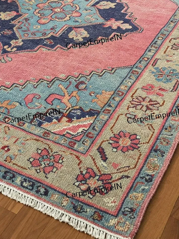 9x12 Blue Oushak, Hand Knotted Rug, 4x6,5x8 6x9,8x10,9x12,10x14 ft Handmade Rugs for Living Room,gift for her-Antique Contemporary rug,Rugs.