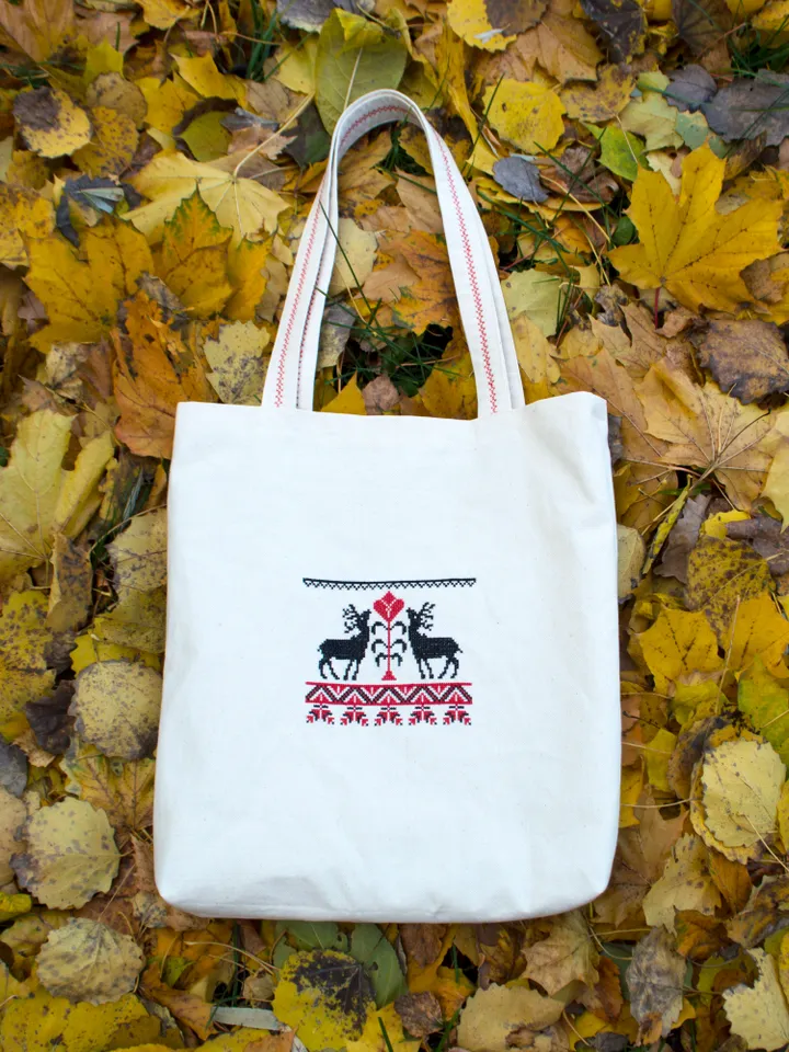 Bag shopper hand embroidery traditional ornament