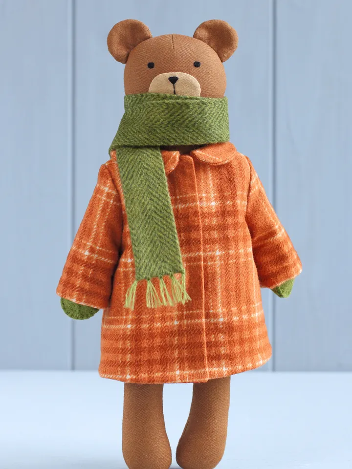 PDF Cold Weather Outfit (Coat, Scarf and Mittens) for Large Doll Sewing Pattern