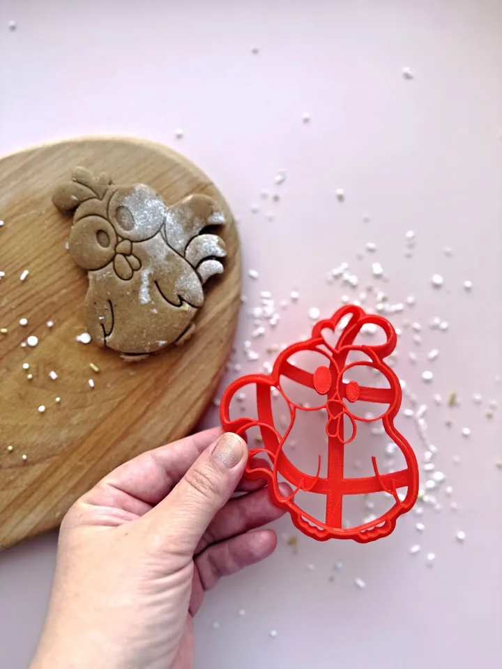 Easter funny chicken cookie cutter Custom stamp for cake topper gingerbread decor cutters sugar cookies polimer clay
