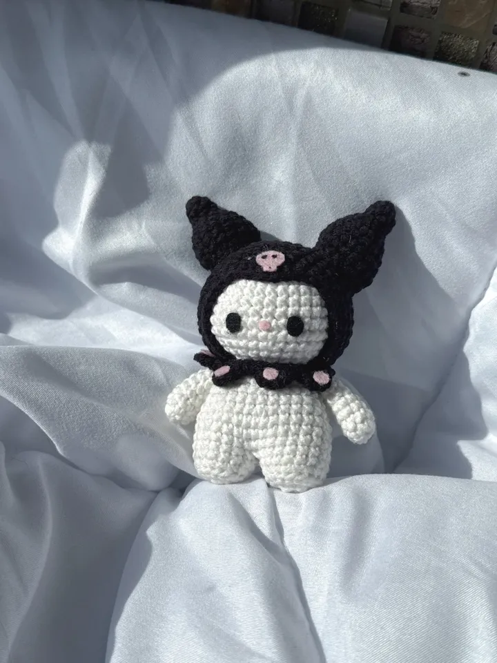 Kuromi crochet pattern, PDF US terms, sanrio collection crochet pattern