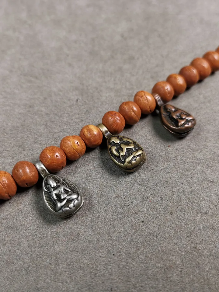 Gandhanra Handmade Buddhist Mala Counter Clip,Bum Counter Clip for Prayer Beads,Shakyamuni / Chenrezig Shape,Mala Accessories