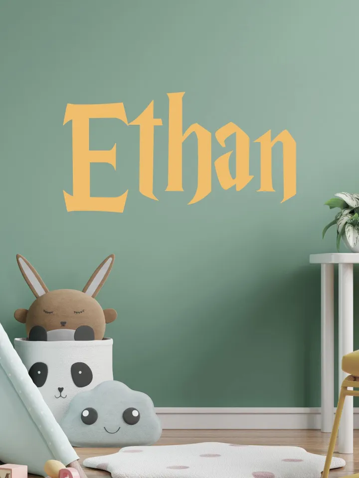 Wizard Name Wall Decal Custom Potter Personalized Sticker Harry Birthday party Backdrop N1a