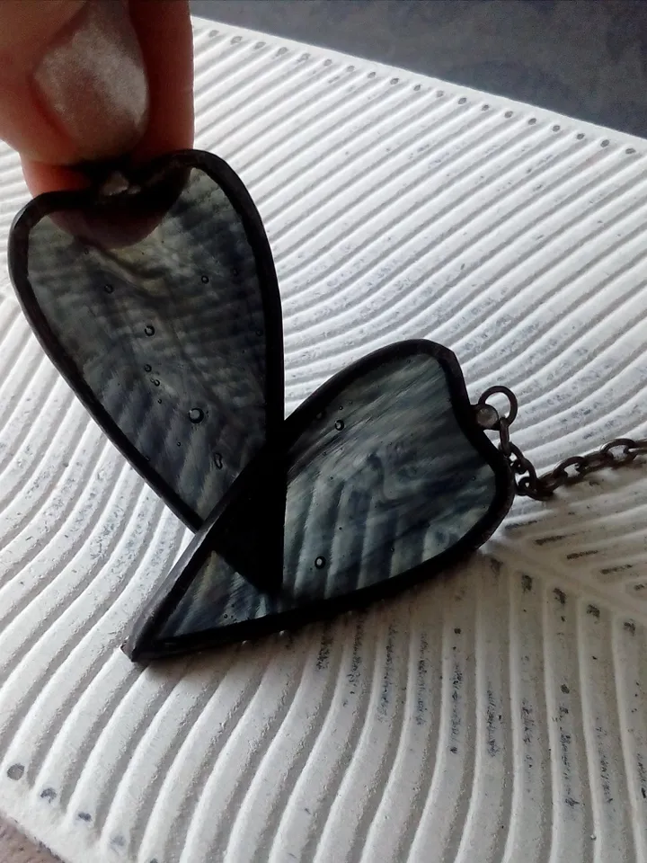 HEART earrings, stained glass, st Valentine, valentines, kawaii earrings, Love earrings, Dangle earrings, Tiffany