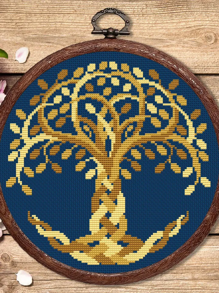 Tree of Life Cross Stitch Pattern, Yggdrasil Cross Stitch Pattern, Folklore Cross Stitch Pattern, Tree of Life Patterns #oth010
