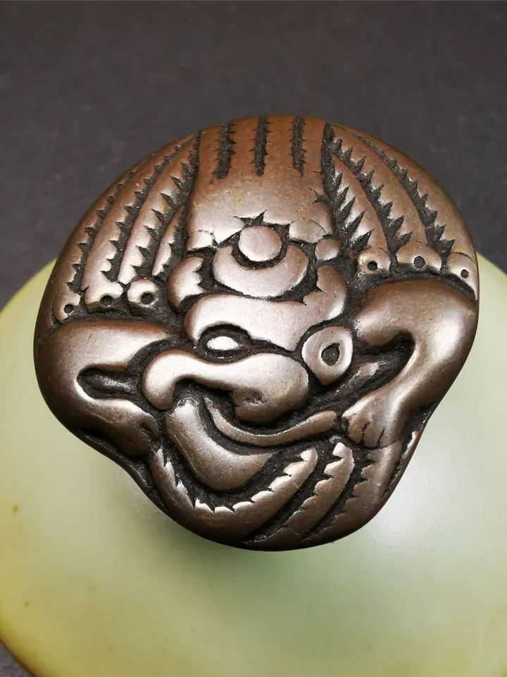 Gandhanra Unique Tibetan Buddhist Amulet Garuda,Garula,Suparna,Golden-winged Bird Pendant,Made of Thokcha,1.54"