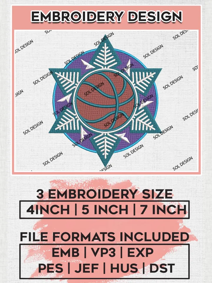 Utah Jazz Embroidery Designs, Utah Jazz Basketball Embroidery Designs, NBA Machine Embroidery Designs, NBA Embroidery Designs, Digital Download