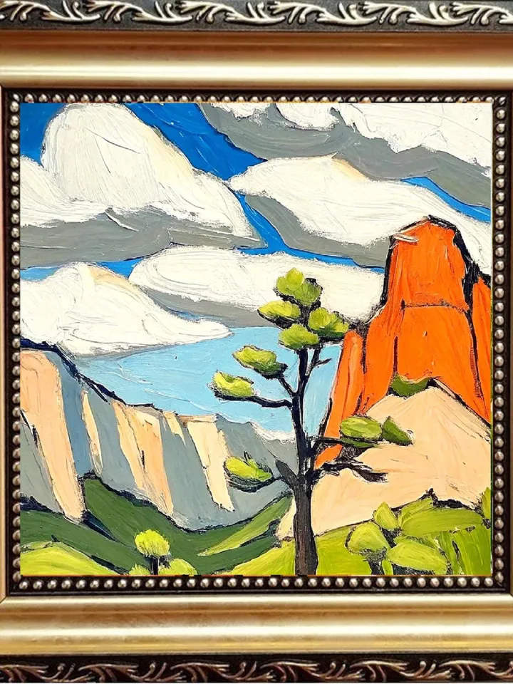 Zion Original Painting National Park Art Mountain Landscape Impressionist Original ArtGifts for Her by ArtProkopaloSv