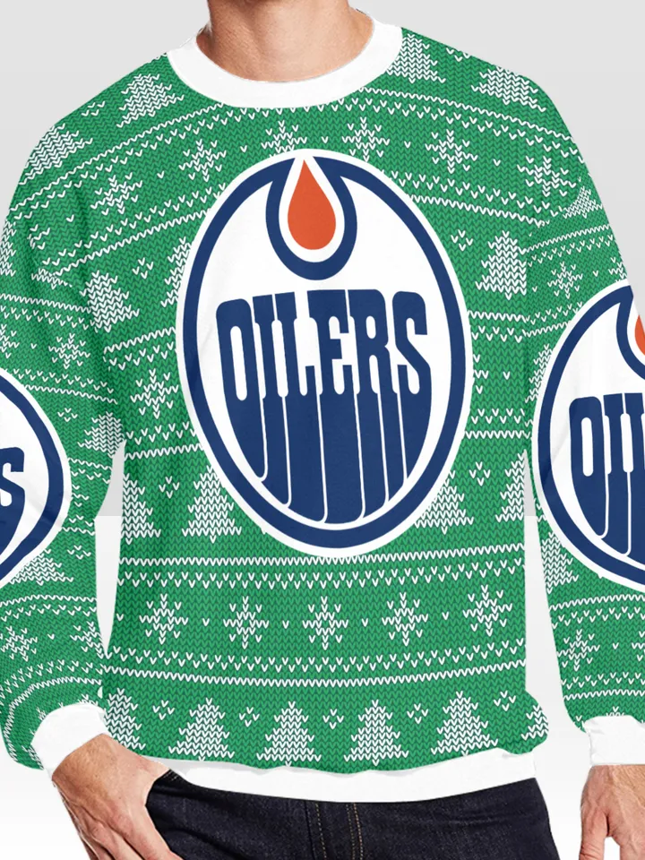 Edmonton Oilers Ugly Christmas Sweater, Christmas Sweatshirt