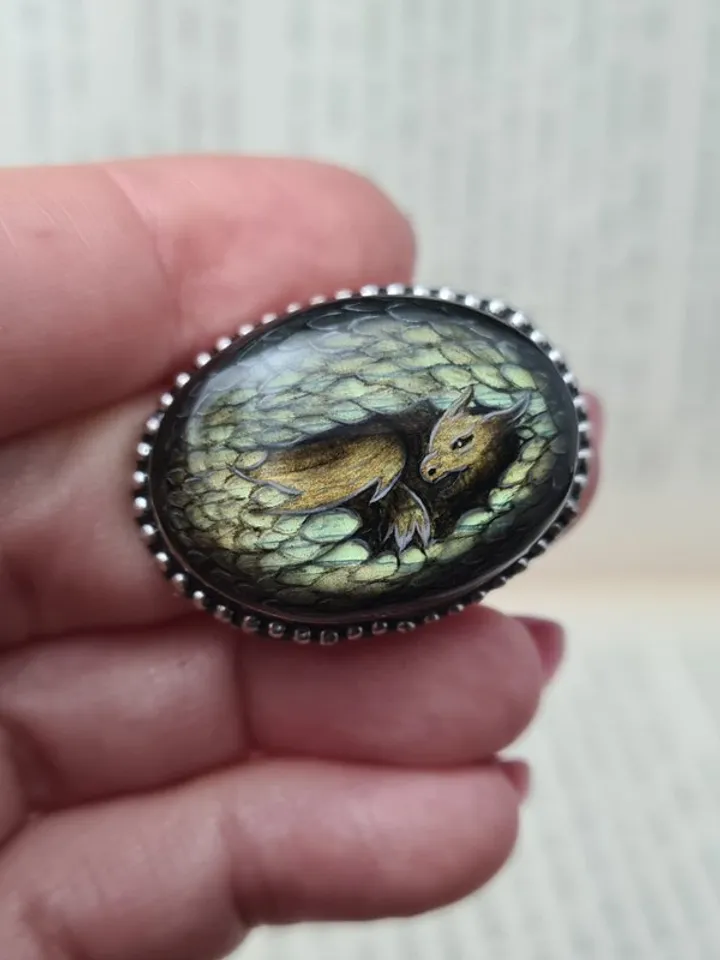 Dragon ring Labrodarite ring