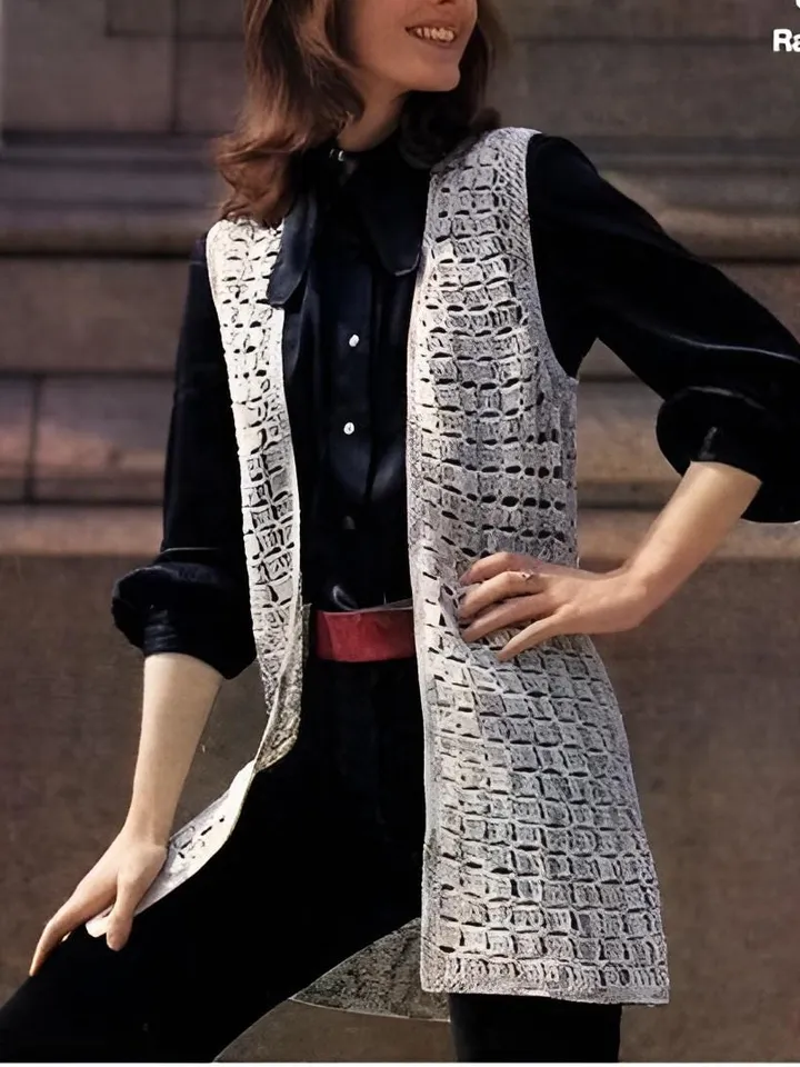 Vest crochet pattern, waistcoat crochet pattern, summer vest crochet pdf