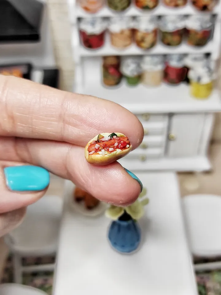 Fast food for dolls - Hot dog - Realistic hot dog - Dolls sandwich - miniature food - mini food - tiny food - small food