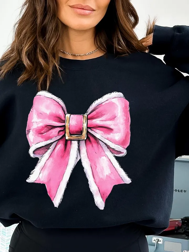 Pink Christmas Coquette bow Png, Christmas santa bow png, Christmas Sublimation Shirt Designs, Christmas png, Christmas design, Santa Claus