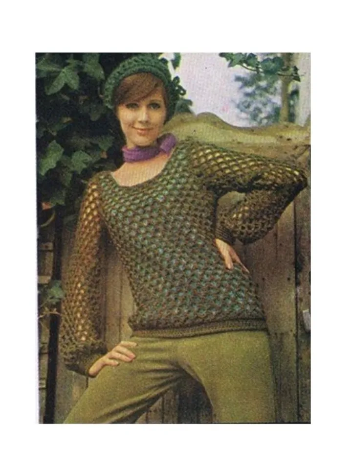Mesh sweater crochet pattern, summer sweater crochet pdf