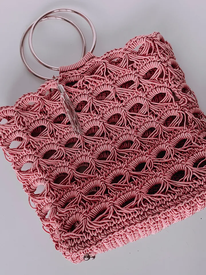 Crochet mesh bag pattern PDF and video tutorial, digital instant download
