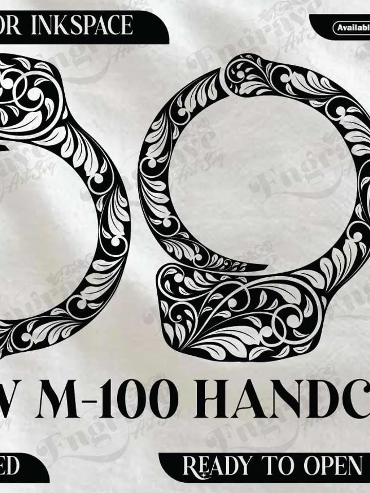 HANDCUFF Scrolling Design,lasercut,laserengraving,fiberlaser,engravingfiles