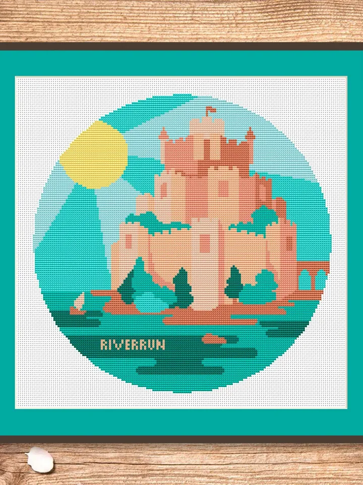 Riverrun Cross Stitch Pattern, Movies Cross Stitch Pattern, Movie Pattern, GOT Cross Stitch Pattern, TV Cross Stitch Patterns #mv003