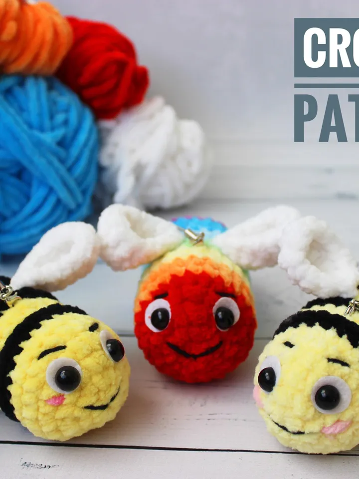 CROCHET PATTERN Bee toy Bee Rainbow toy Amigurumi tutorial PDF file