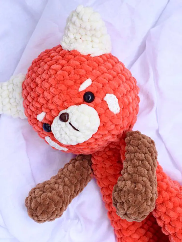Crochet red panda pattern Amigurumi babu lovey pattern Cuddle toy tutorial