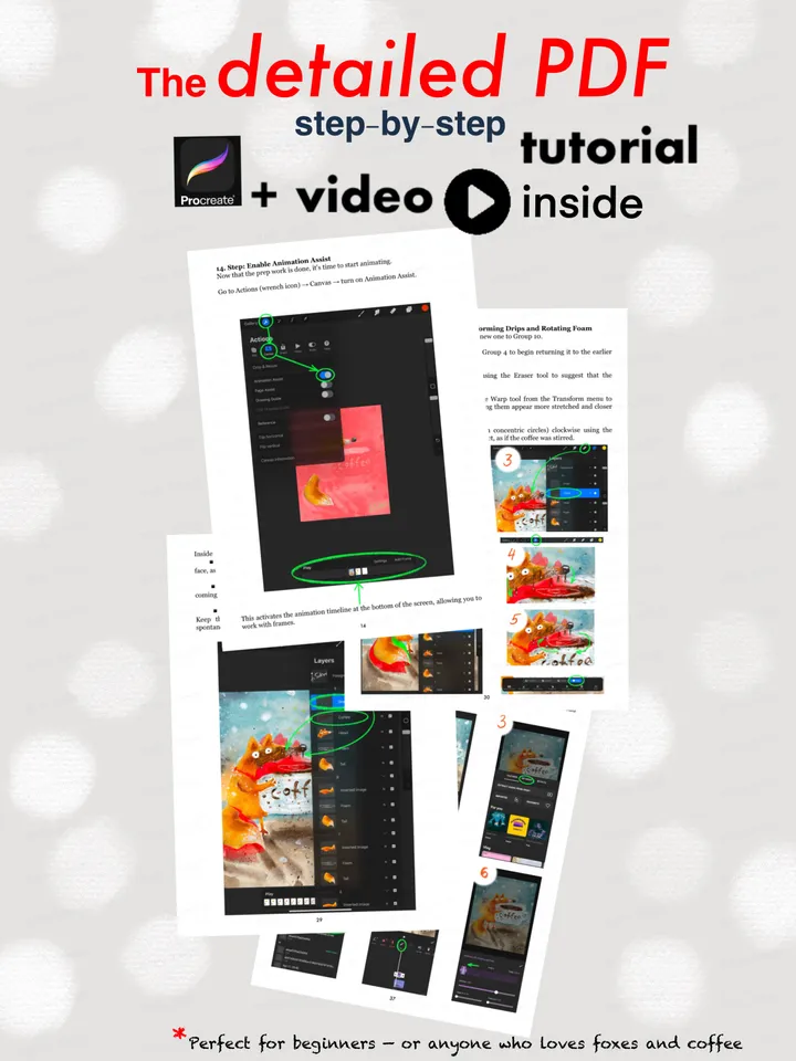 Step-by-step Tutorial for Animating Artwork in Procreate by Julia Schigal