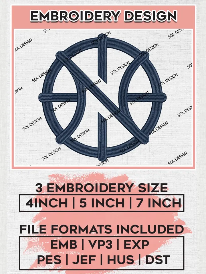 New Orleans Pelicans Logo Machine Embroidery Designs, NBA Logo Embroidery Files, NBA New Orleans Pelicans, Machine Embroidery Pattern, Digital Download