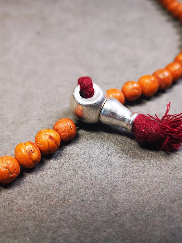 Gandhanra Tibetan Guru Bead,T-drilled 3-Hole Prayer Bead,Mala Bead,Connector Bead for Buddhist Bead Accessories