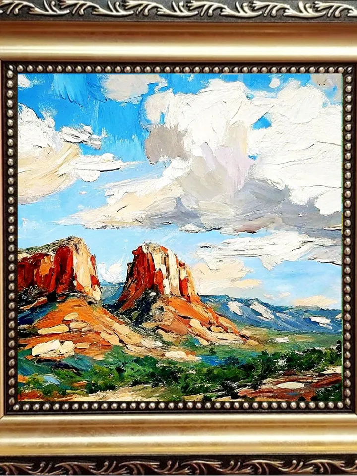 Arizona Painting Original Art Sedona Landscape Impasto Oil Painting Landscape Small Artwork Art Gift by ArtProkopaloSv