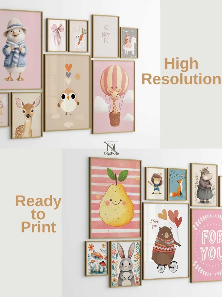 15000 Kids Room Print Bundle, eclectic nursery print, nursery decor, kids bedroom print, kids wall art, kids bedroom decor, childrens prints