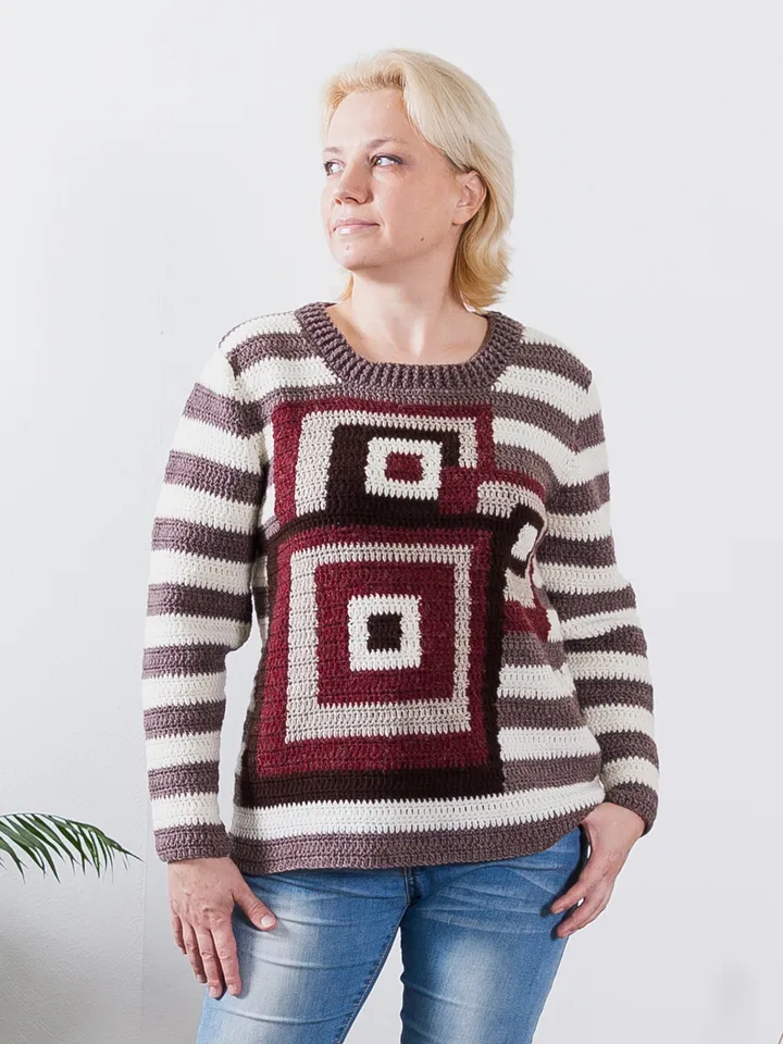 Simple Sweater Geometry Crochet Pattern
