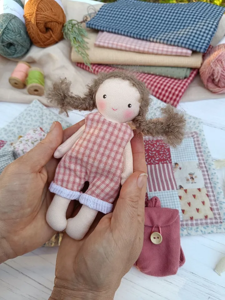 JUMPSUIT Sewing Pattern for 5.5 inch Doll — 5.5 inch Baby doll clothes pattern, Tiny doll jumpsuit, Miniature clothing pattern, Dress up doll