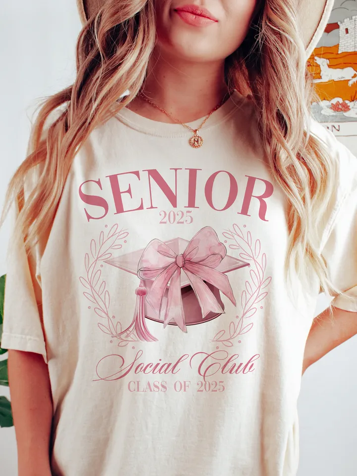 Coquette,Senior 2025 PNG,Pink Bow png,Senior 2025 png,Class of 2025 png,Graduation 2025 png,High School Shirt png,University png,Grad png